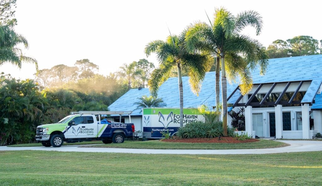 FoxHaven truck outside of West Palm Beach home