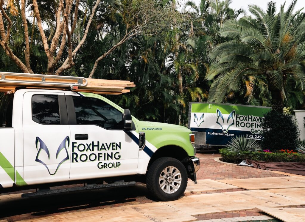 FoxHaven branded truck and trailer