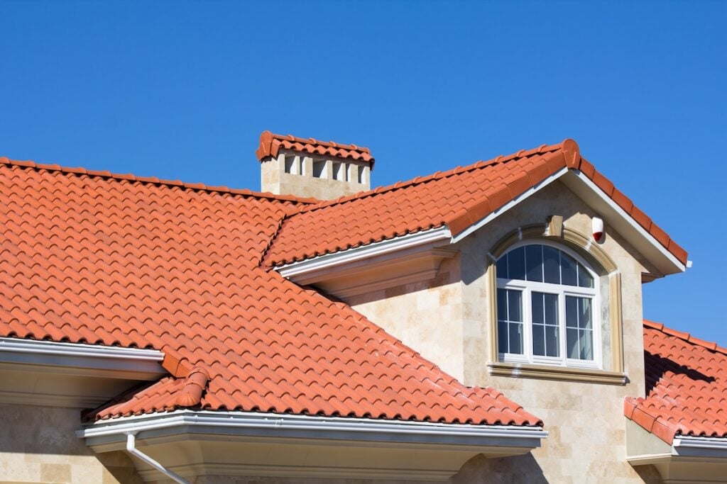 Ceramic tile roofing system on FL home