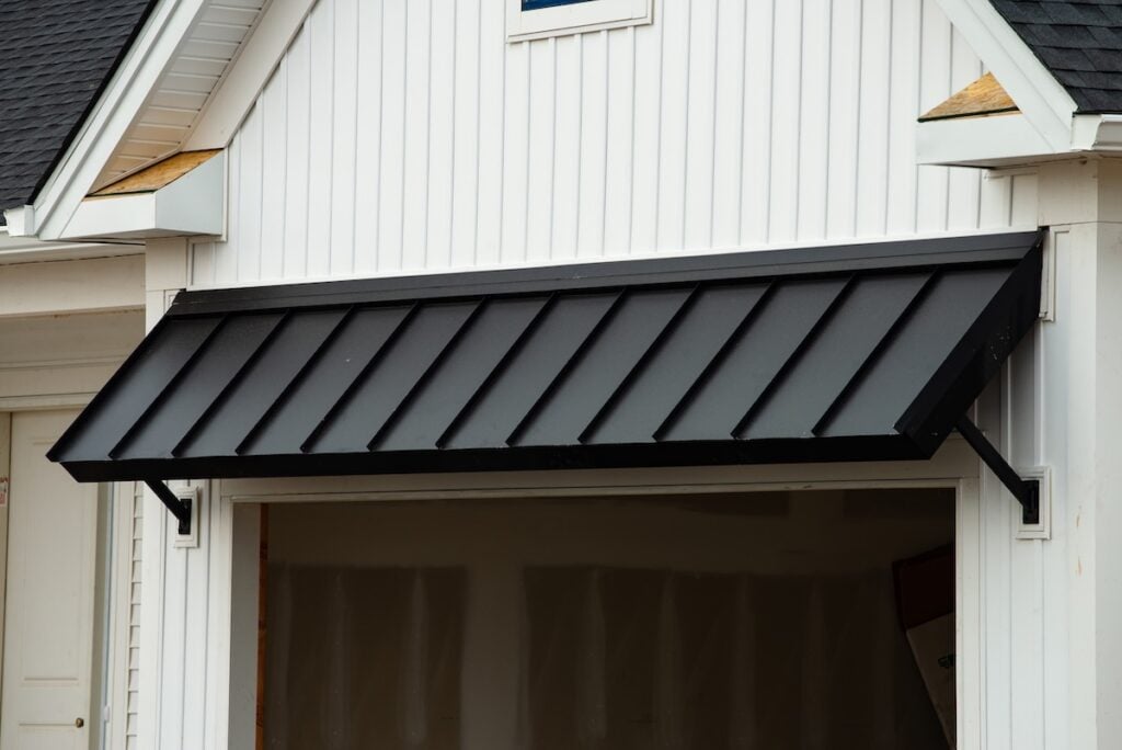 Black metal overhang