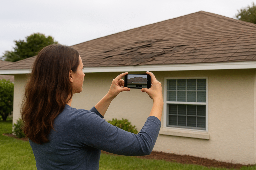 The first stage of the roof insurance claims process