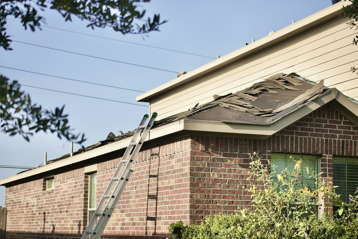 Homeowner inspecting soffit vents