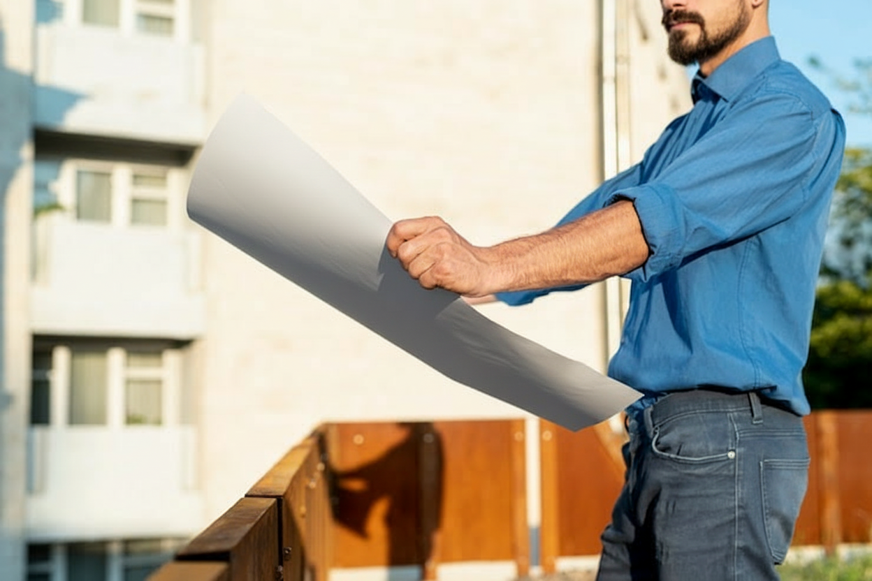 Roofing contractor consulting with homeowners