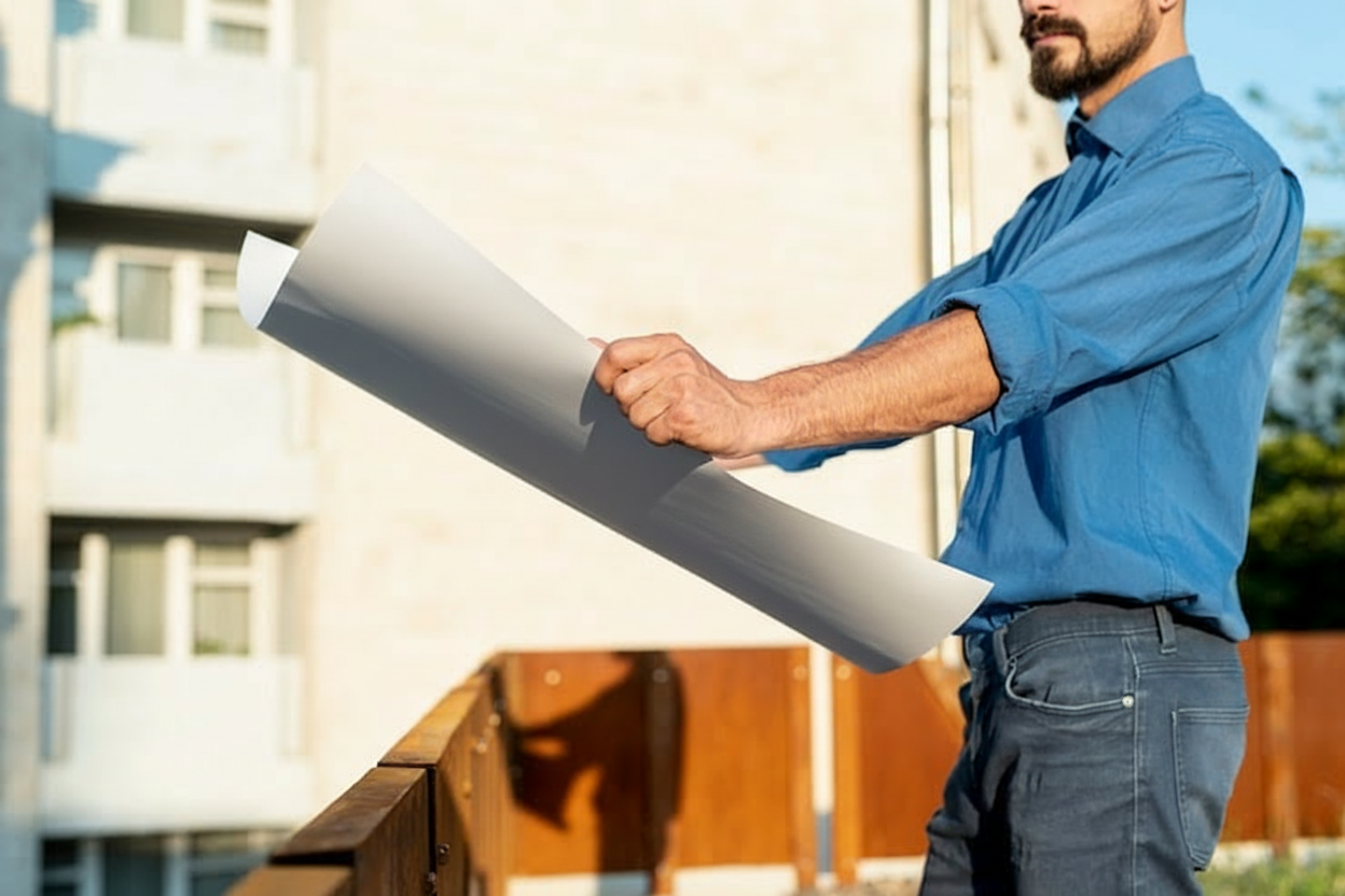 Homeowner consulting with roofing contractor about tile roof options