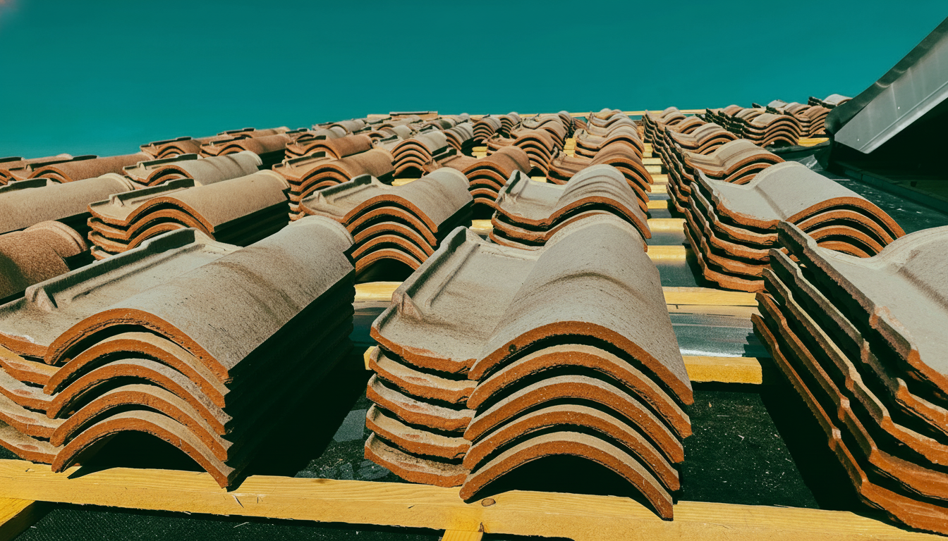 Homeowner comparing different types of roof tile materials and styles, illustrating the selection process