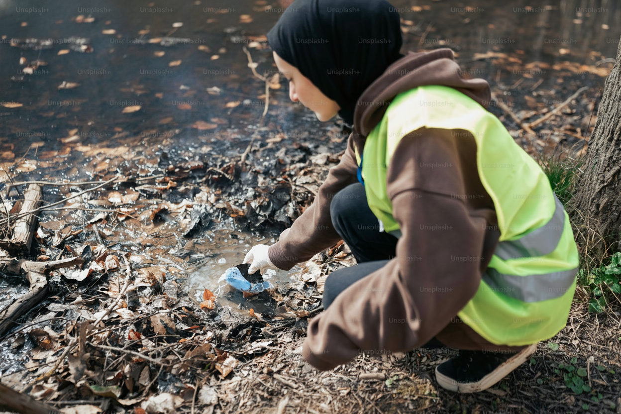 Professional workers cleaning up storm debris around a residential property, showing teamwork during post-storm restoration