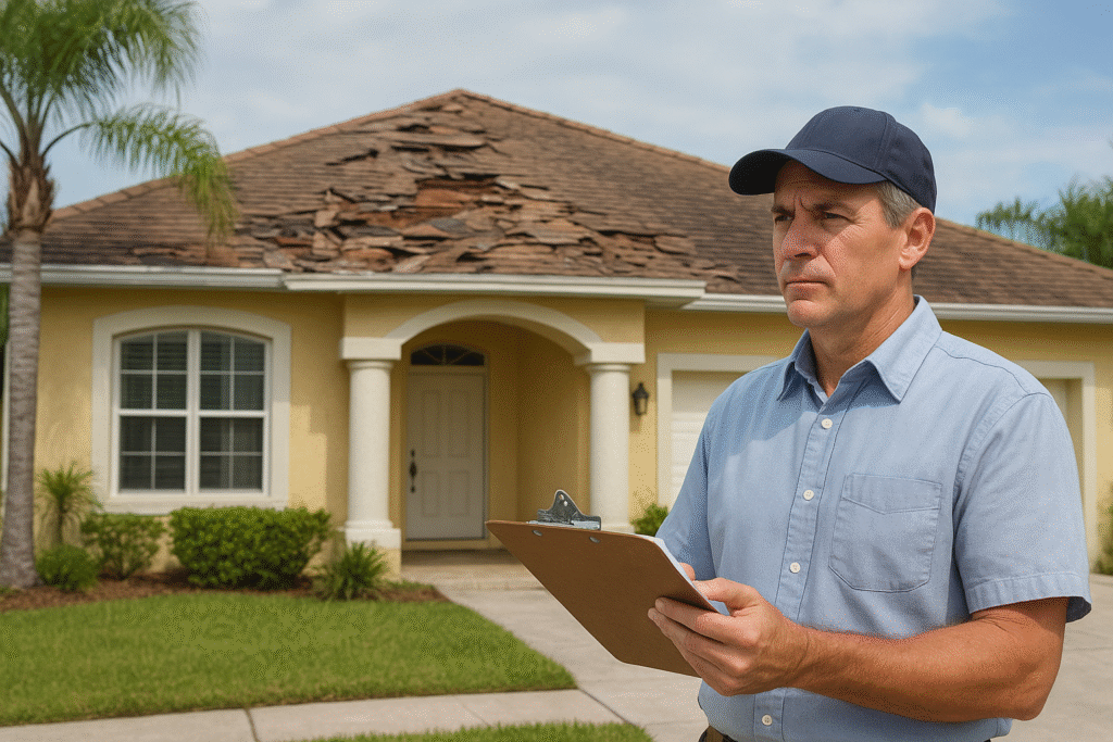 Visualisation of proper roof claims filing in Florida