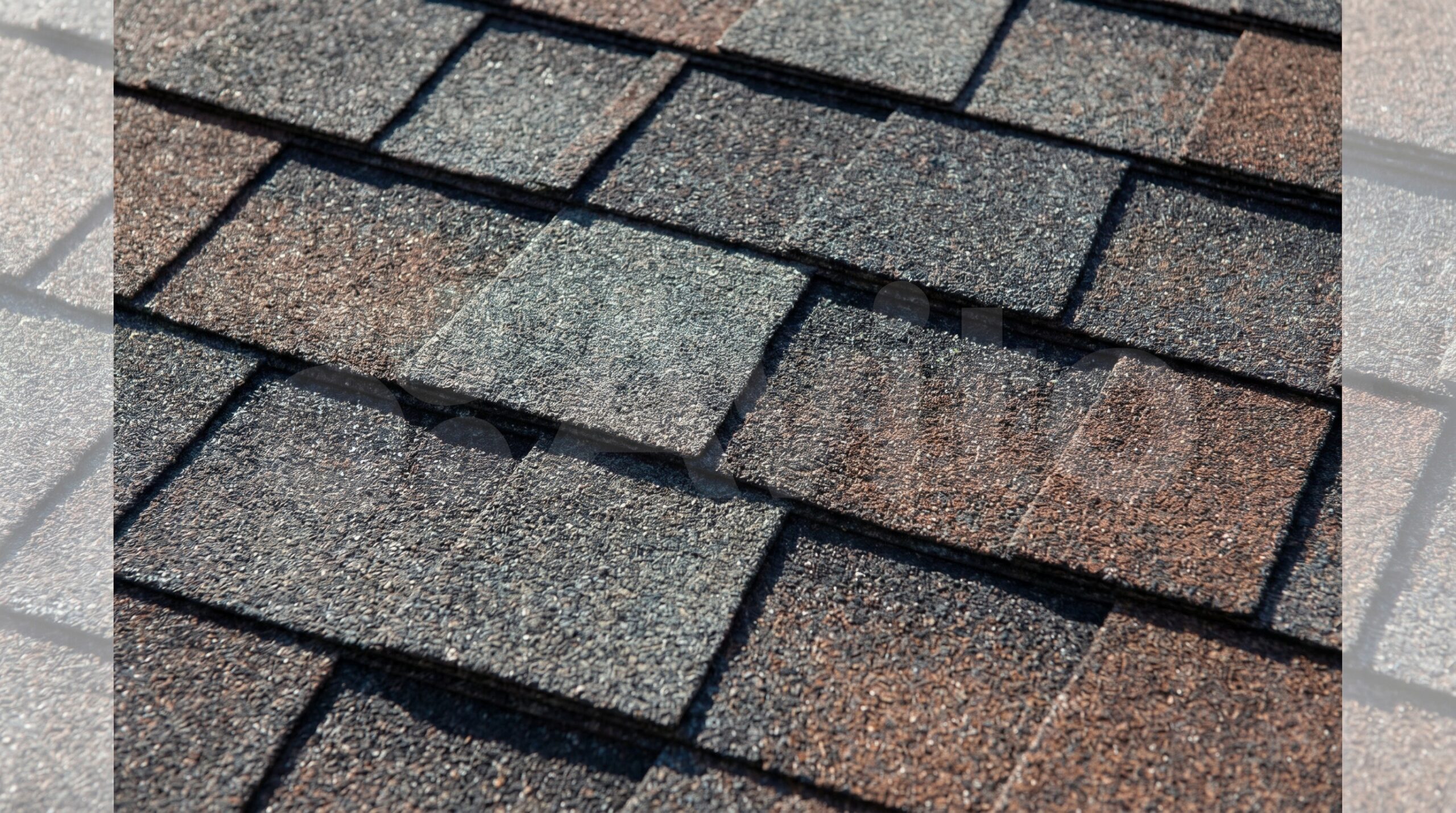 architectural shingles close up showing dimensional texture