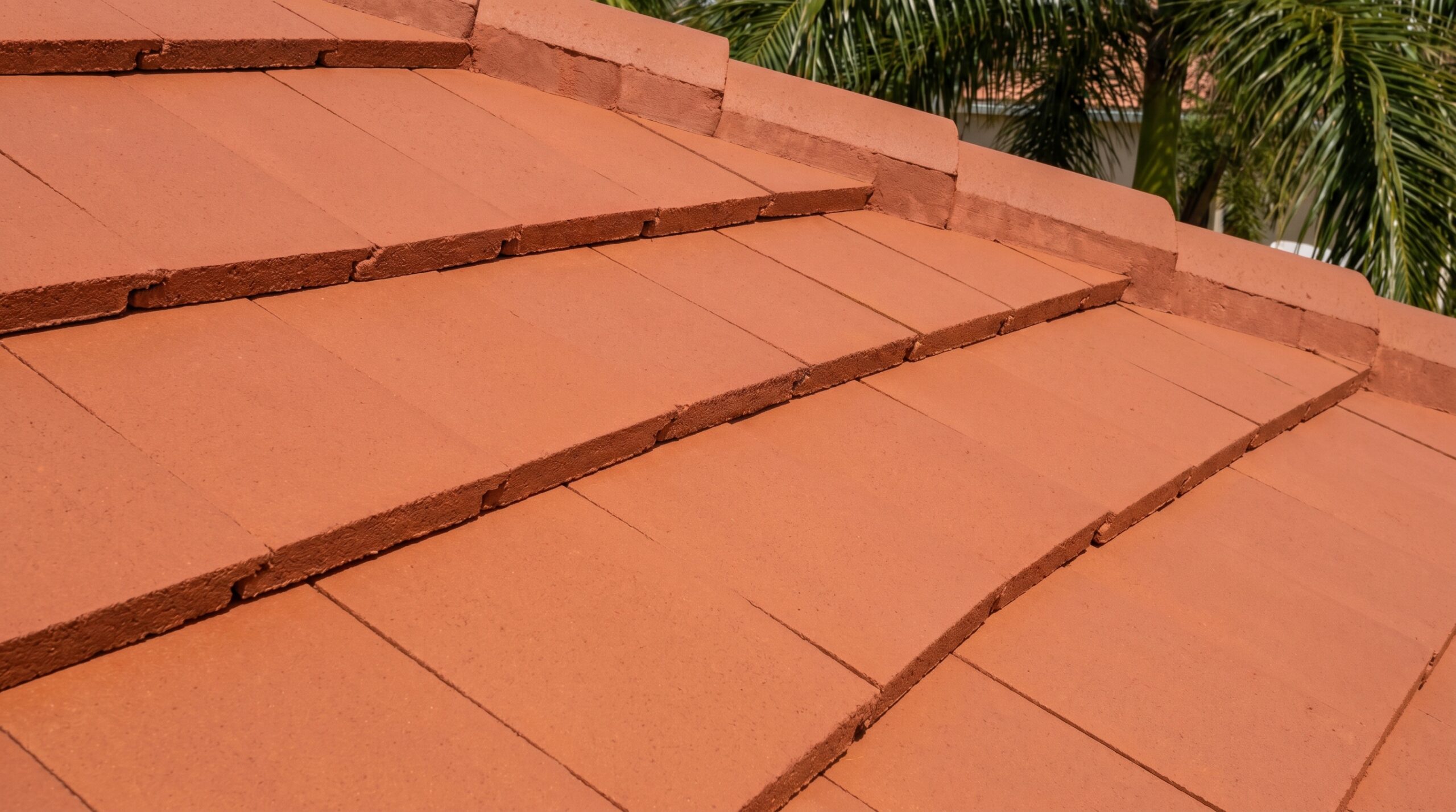 comparison of new vs faded concrete tiles florida home
