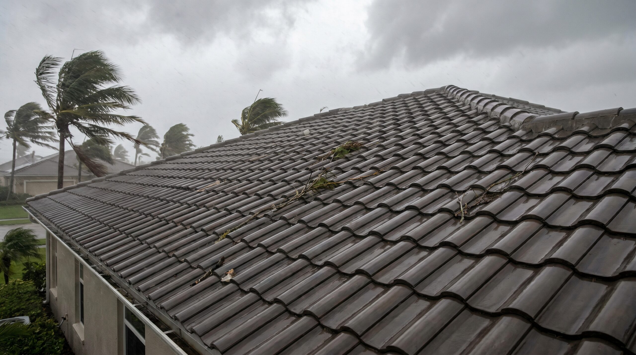 Metal barrel tile roof hurricane damage resistance in Florida
