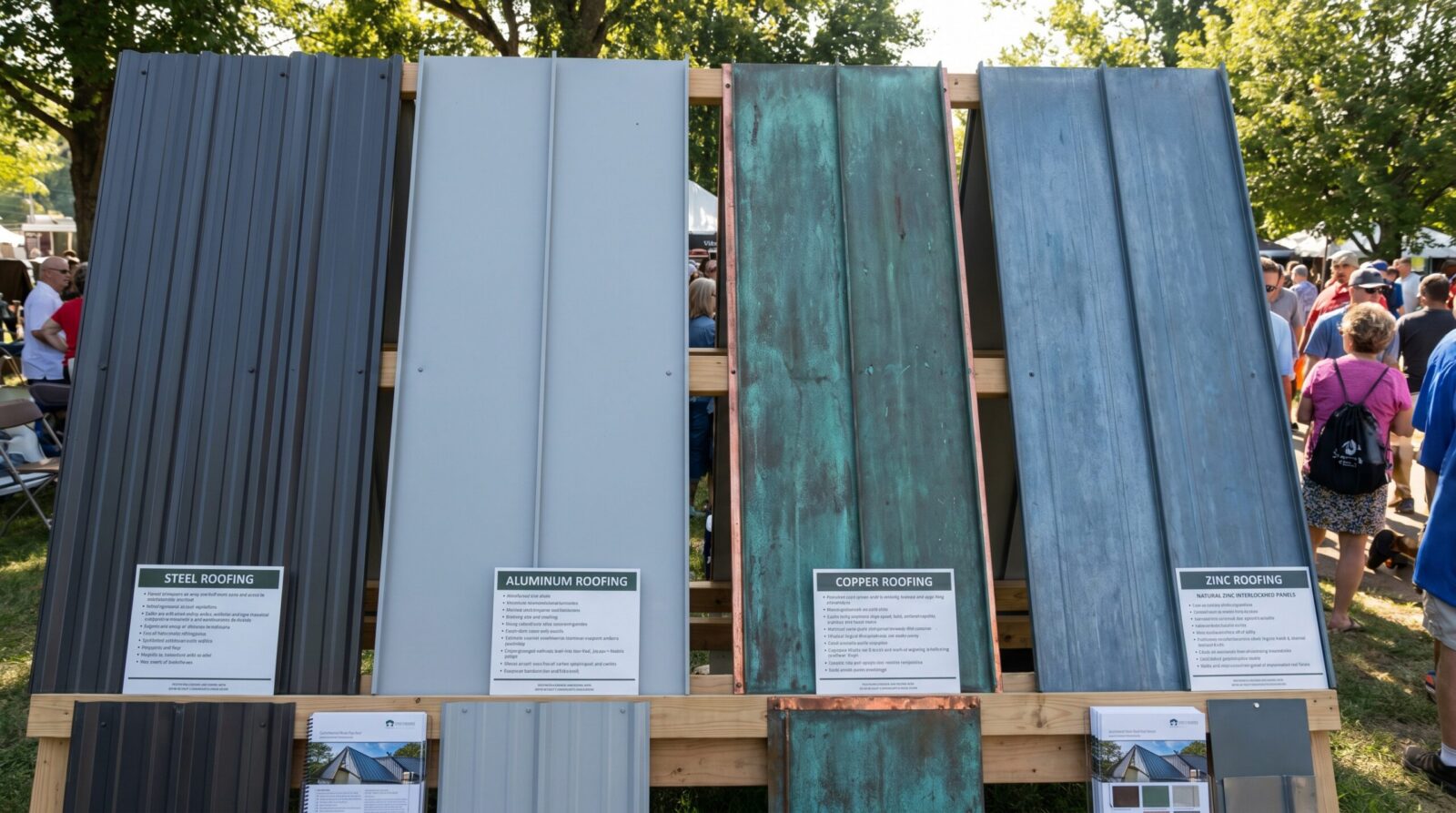 Comparison of different metal roofing materials